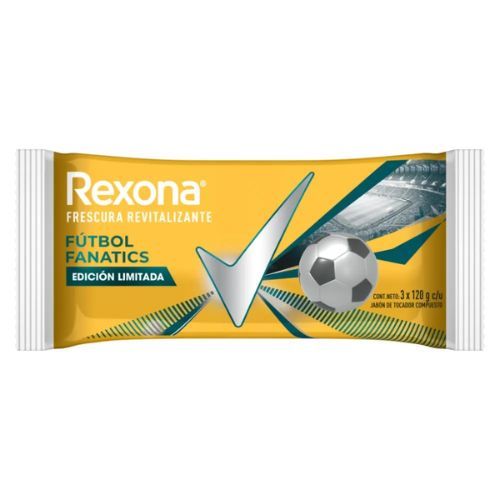 REXONA JABON FOOTBALL FAN X3X120G