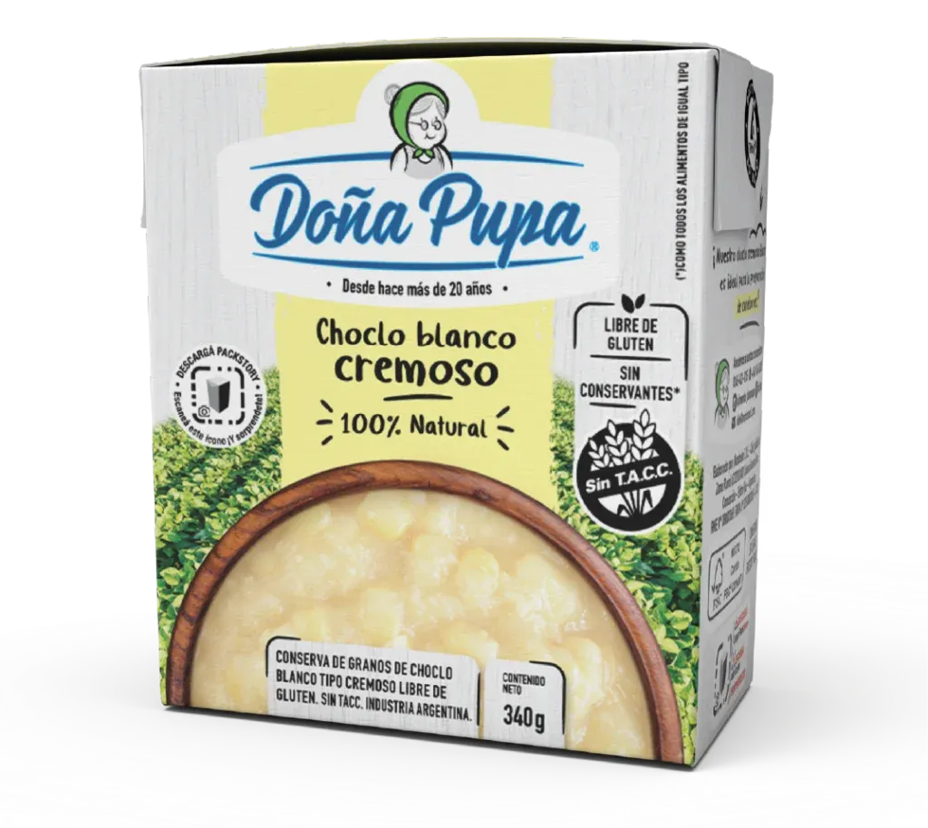 DOÑA PUPA CHOCLO EN CREM. BLANCO x340gr