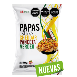 JULICROC PAPAS FRITAS CHEDD/PANC/VERD x70gr