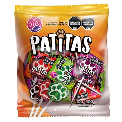 OPEN CANDY CHUPETIN PATITA EN LA LENGUA x400gr