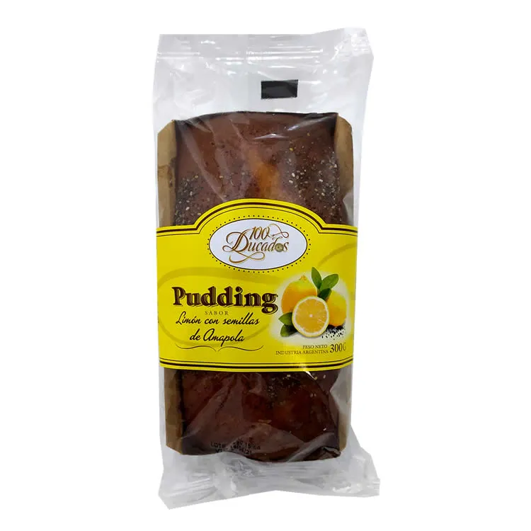 PUDDING 100 DUCADOS LIMON C/SEM. AMAPOLA x300gr