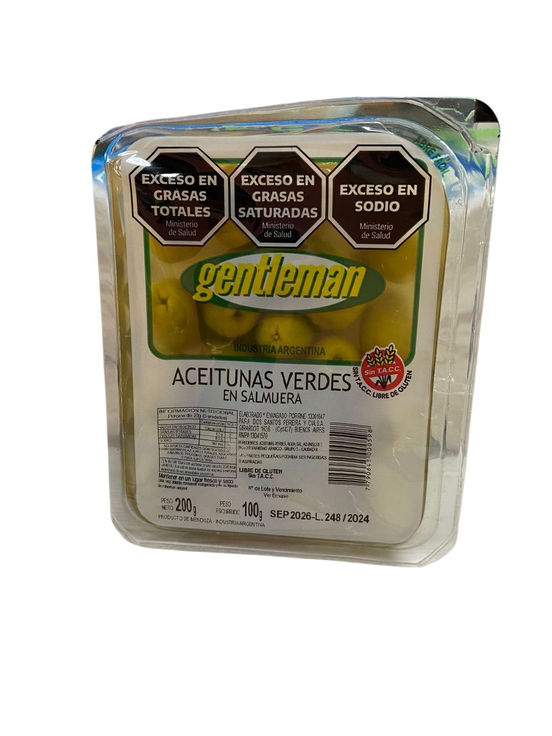 GENTLEMAN ACEITUNAS VERDES N2 X200grs