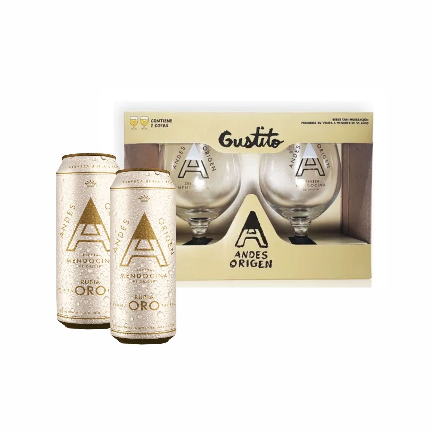 KIT COPA ANDES ORO + 2 LATAS