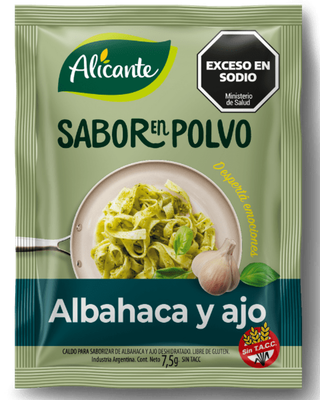 ALICANTE SABOR EN POLVO ALBAHACA Y AJO X7.5Gr