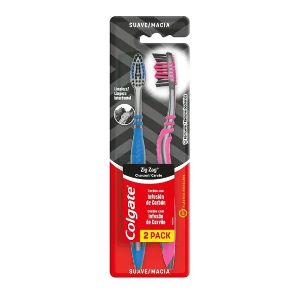 COLGATE ZIGZAG CARBON CEPILLO D. x2X1