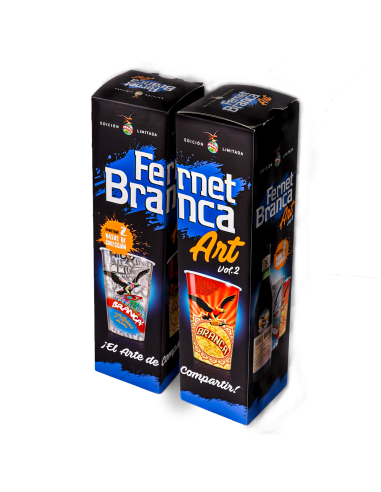 E. FERNET BRANCA 750cc + 2 VASOS 500Ml X1Un