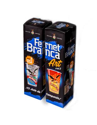 E. FERNET BRANCA 750cc + 2 VASOS 500Ml X1Un