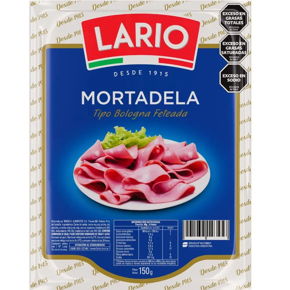 LARIO MORTADELA REB 150GR
