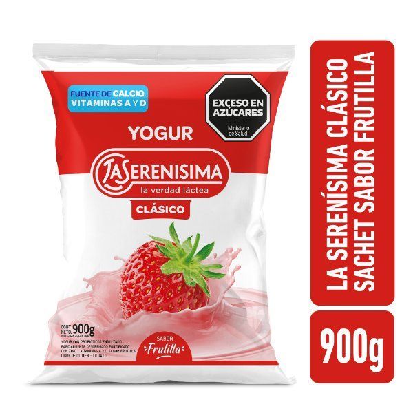 LA SERENISIMA YOGURT SACHET FRUTILLA X900Gr