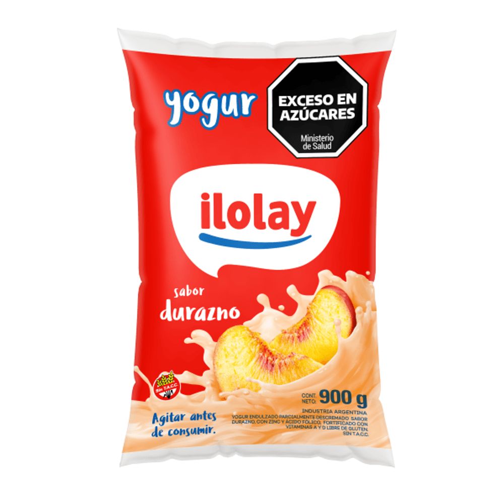 ILOLAY YOGURT ENT SACHET DURAZNO X900gr