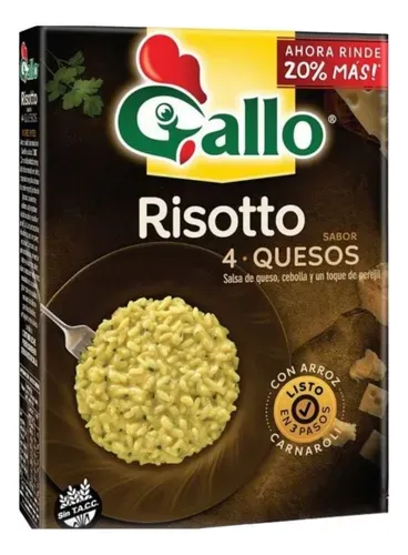 ARROZ GALLO ORO RISOTTO 4 QUESOS x240GR
