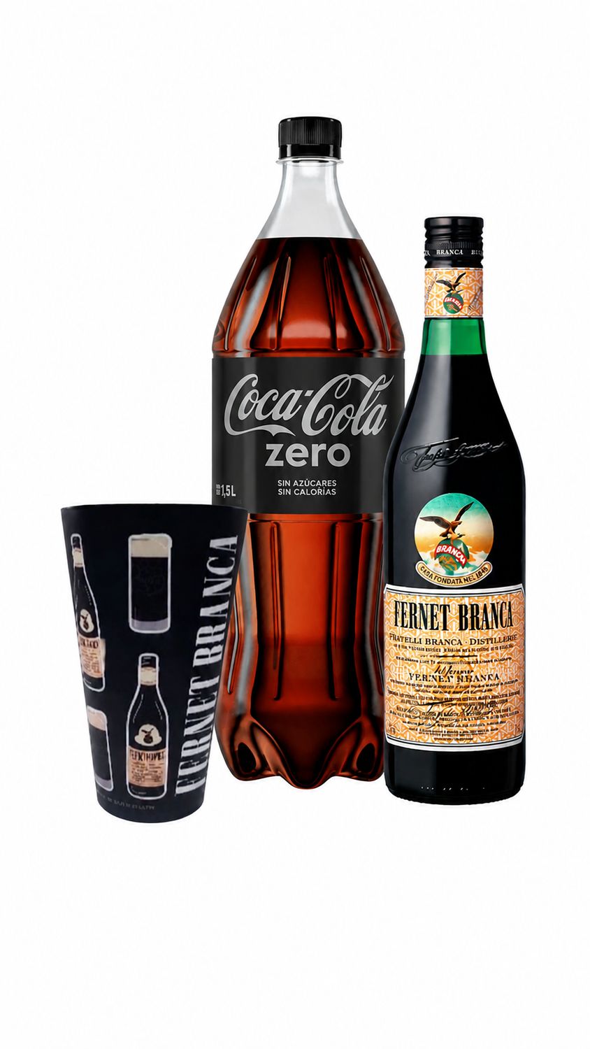 KIT 1FERNET BRANCA x750cc+1 COCA COLA ZERO x1,5lt