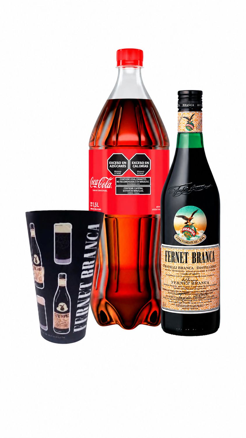 KIT 1FERNET BRANCA x750cc+1COCA COLA x1,5lt