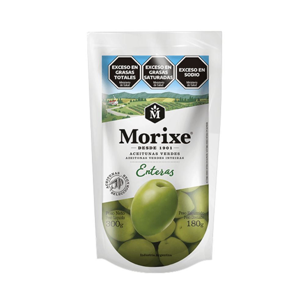 MORIXE ACEITUNAS VERDES ENTERAS D/P 28x300gr