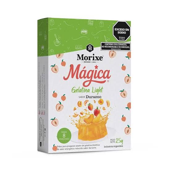 MORIXE GELATINA DURAZNO LIGHT 12X25gr
