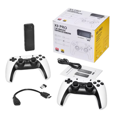 Game Stick X9 Pro - +40.000 Juegos - Joysticks Inalámbricos - 4K - Premium