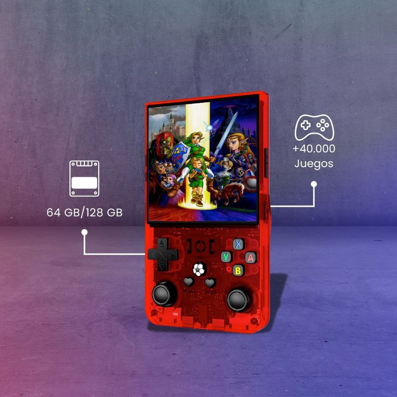 RetroBox R36 Max - Consola Portátil - Pantalla Extendida - +40.000 Juegos