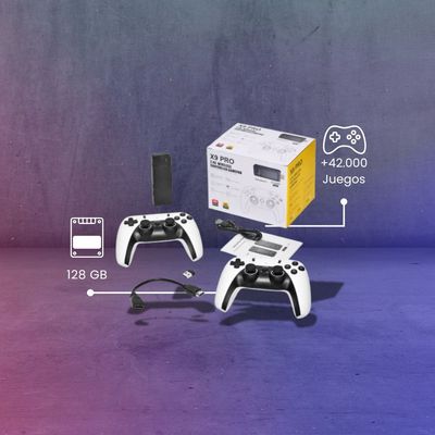 Game Stick X9 Pro - +40.000 Juegos - Joysticks Inalámbricos - 4K - Premium