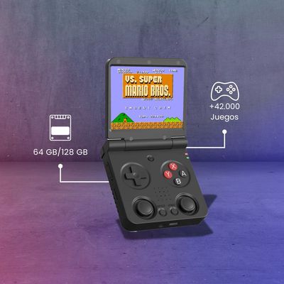 Miyoo Flip V2 - Consola Portátil - +40.000 Juegos + Estuche de Transporte