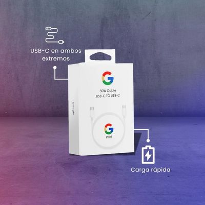 Cable Google Pixel 45w Cable Original PD Carga Rápida 1m