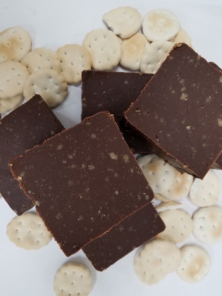 Chocolate Cheese Fudge with Walnuts