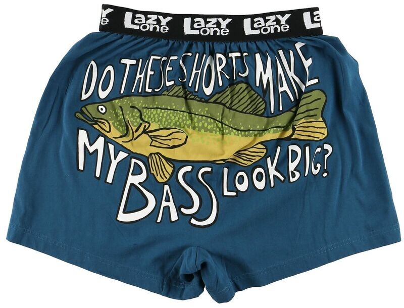 Lazyone Mens Funny Boxers - Do These Shorts make My Bass Look Big