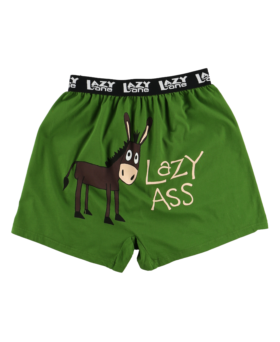 Lazyone Mens Funny Boxers Lazy Ass