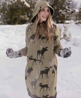 LazyOne Mountain Made Moose Sleep Hoodie