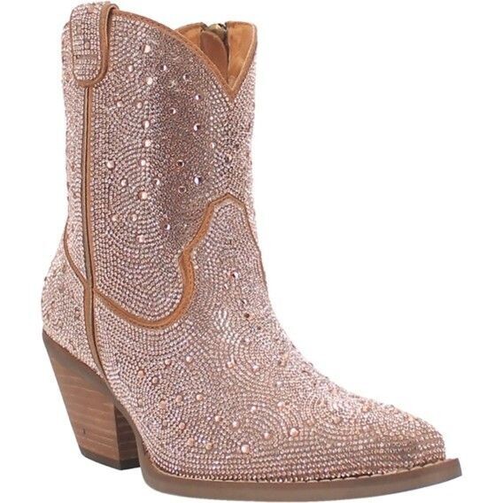 Dingo Rhinestone Cowgirl Leather Bootie #DI 577