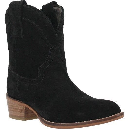 DINGO WOMAN'S BLACK SUEDE BOOT - "TUMBLEWEED" #DI561