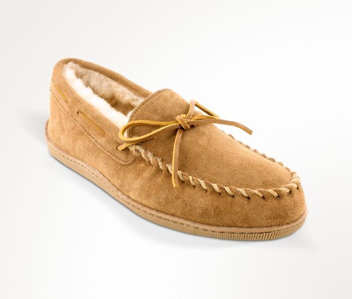 Minnetonka Mens Sheepskin Hardsole