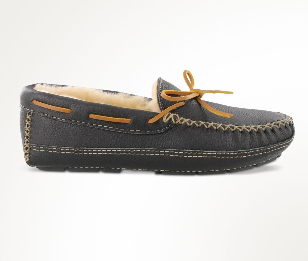 Minnetonka Mens Sheepskin Lined Moose Slipper #3752/#3759