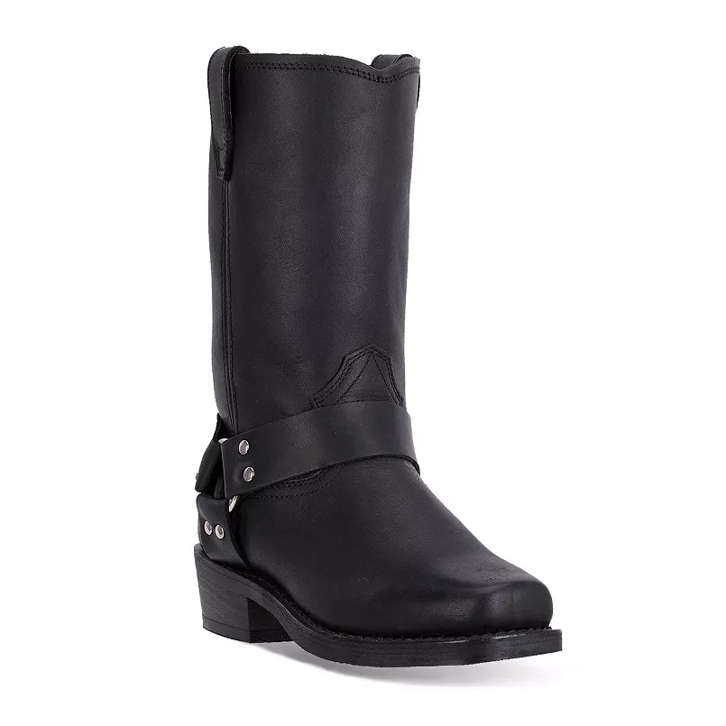 DINGO LEATHER HARNESS BOOT - BLACK #DI19057