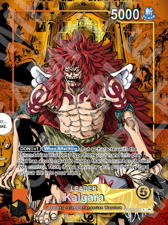 OP08 Custom Manga Kalgara Leader Card