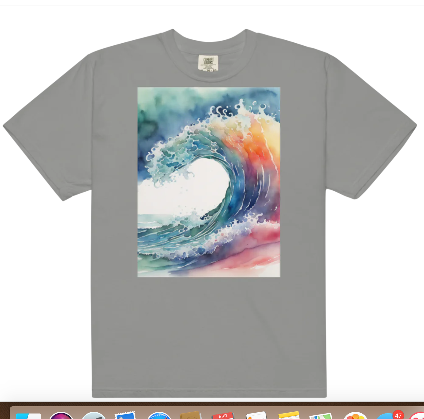 Colorful wave tee-shirt