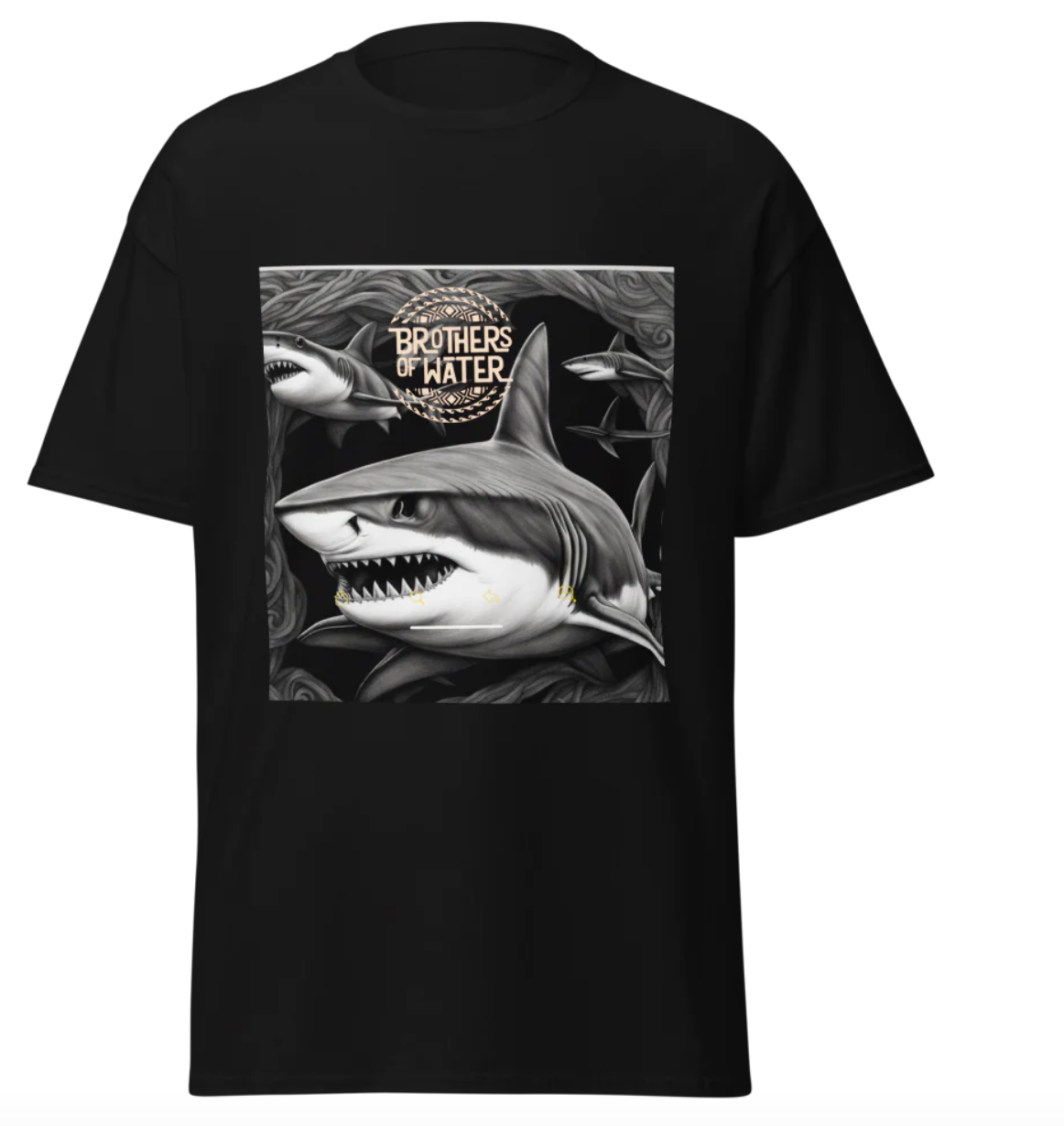 Shark and Logo Black Shirt