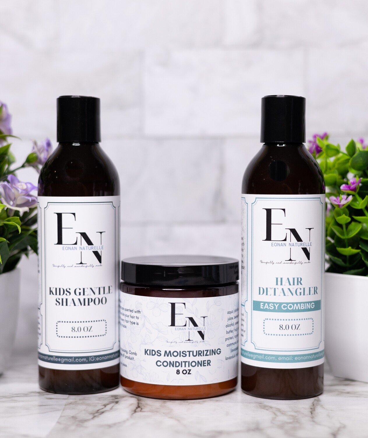 Kids Shampoo and Conditioner and Detangler Combo