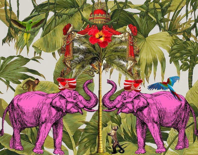 Pink Jungle delight fabric