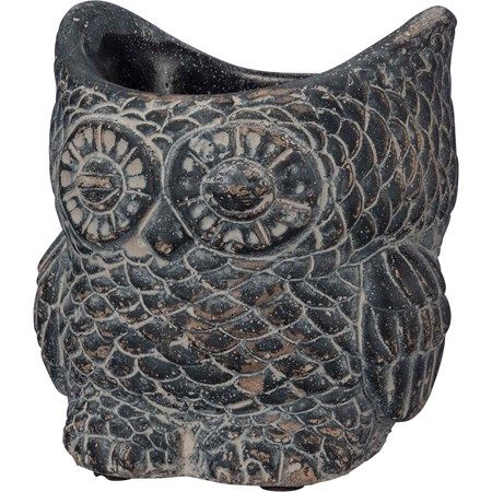 Cement Owl Planter