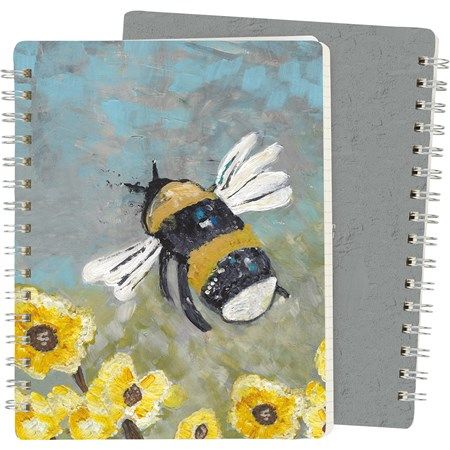 bees spiral notebook