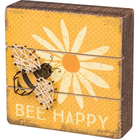 Bee Happy Slat String Art