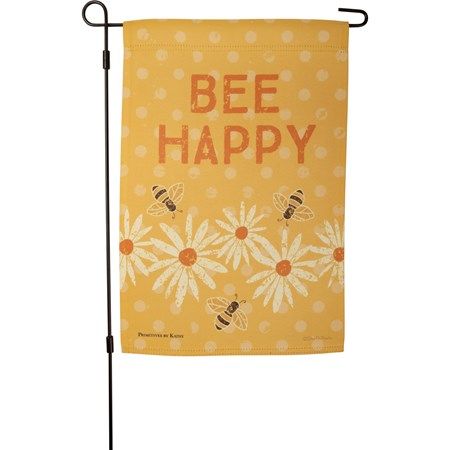 Bee Happy Garden Flag