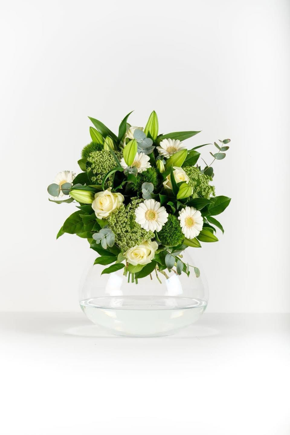 Boeket wit/groen