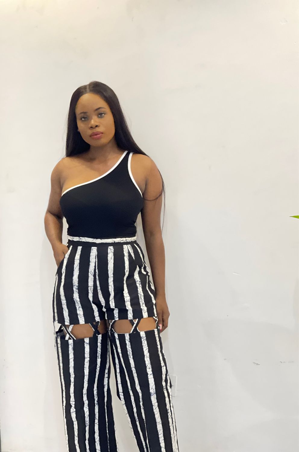 Ankara Print Cutout Pants