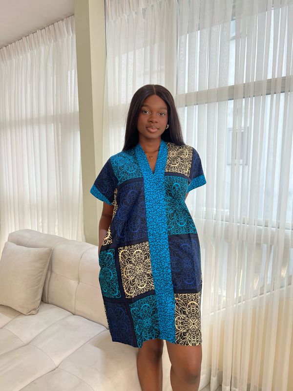 Ankara Blend Mini Kaftan