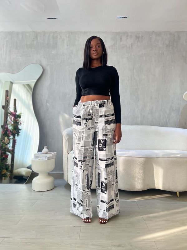 Newspaper Ankara Pants