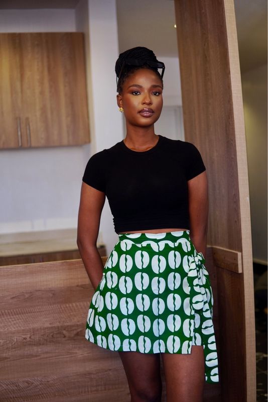 Ankara Print Skort