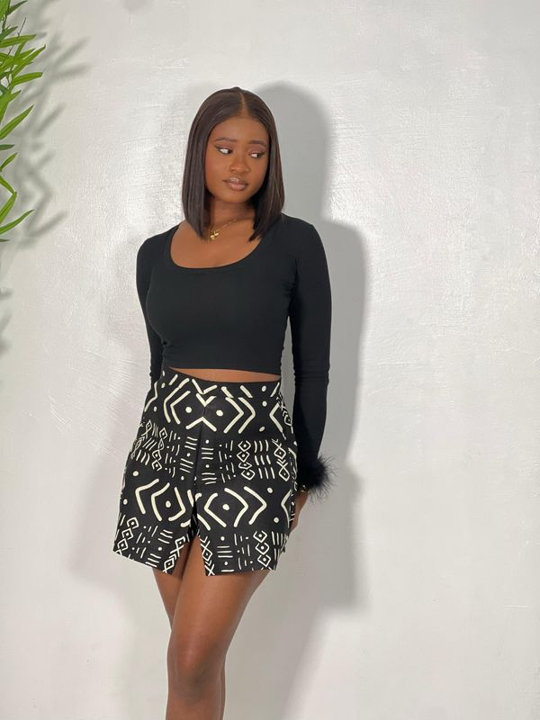 Ankara Print Skort