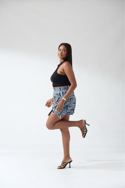 Ankara Tribal Print Skort