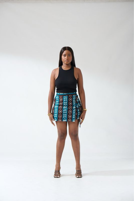 Ankara Tribal Print Skort